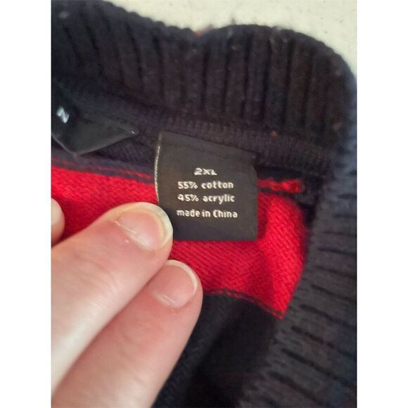 Sean John Men's 2XL Striped V-Neck Pullover Sweater Multicolor Casual - Picture 7 of 8